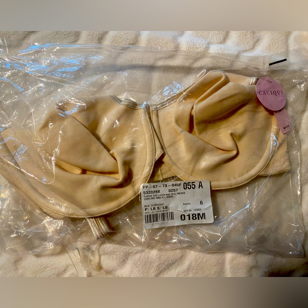 NWT 2 Nude Cacique bra 40DD